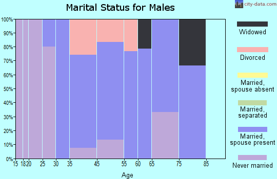 Forest City marital status for males