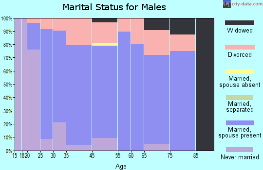 Garden City marital status for males