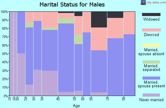 Golden City marital status for males