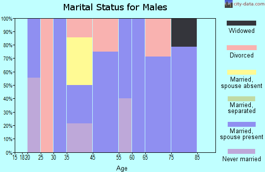 Gravois Mills marital status for males