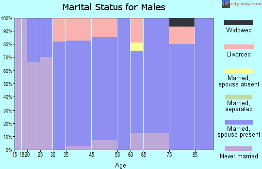 Hale marital status for males