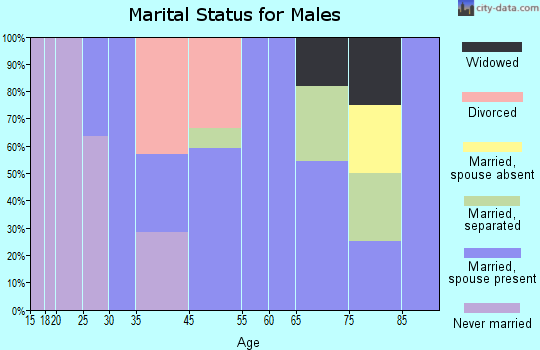 High Hill marital status for males