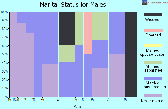 Howardville marital status for males