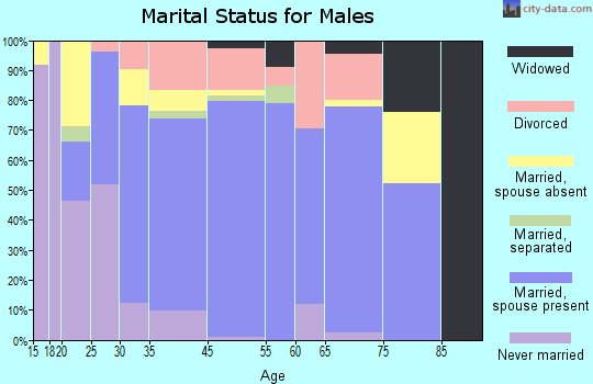 Huntsville marital status for males
