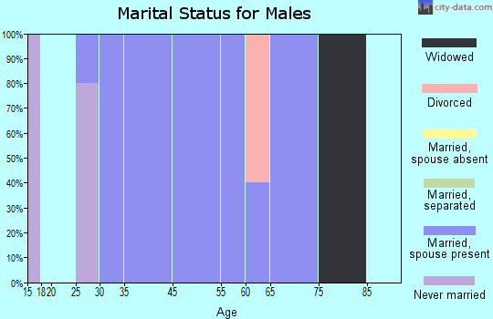 Jacksonville marital status for males