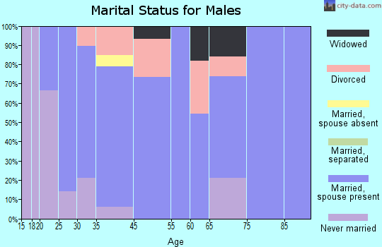 Evening Shade marital status for males