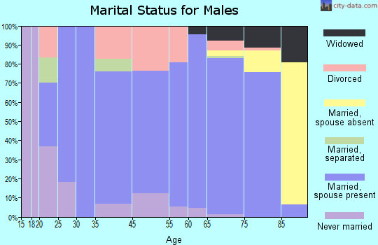 Fairfield Bay marital status for males