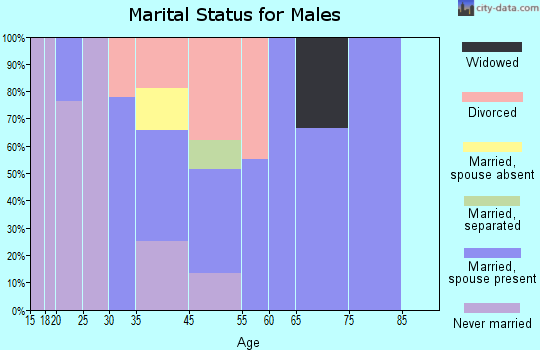 Lake Lafayette marital status for males