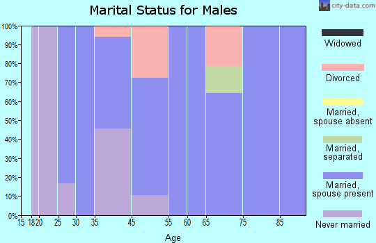 Leasburg marital status for males