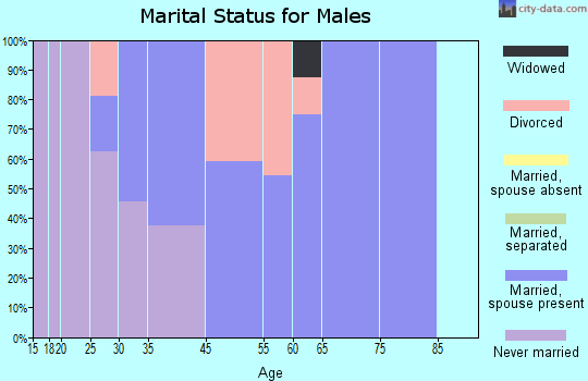 Missouri City marital status for males