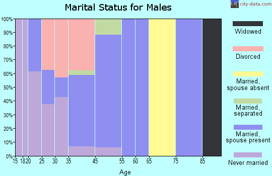 Morrisville marital status for males