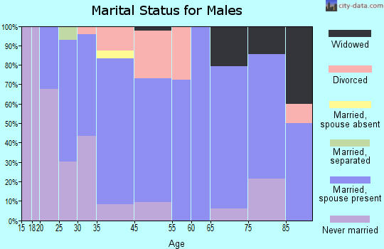 New London marital status for males