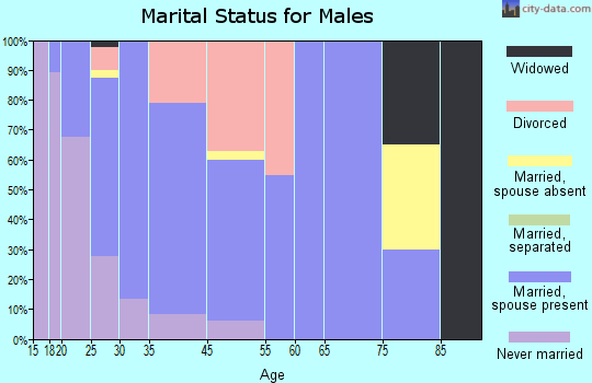 Oak Grove marital status for males