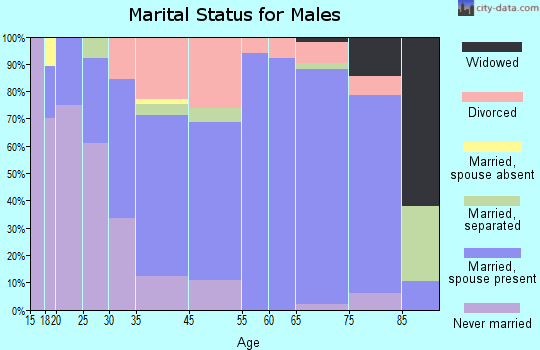 Osage Beach marital status for males
