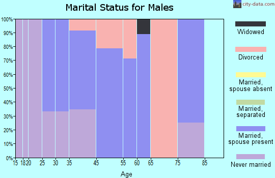 Parkdale marital status for males