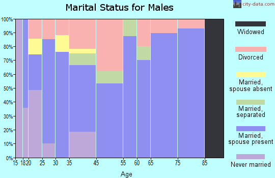 Pineville marital status for males