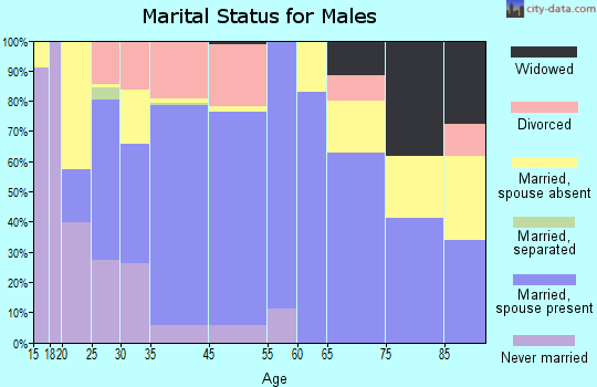 Platte City marital status for males