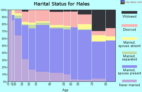 Poplar Bluff marital status for males