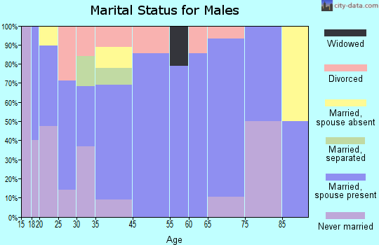 Queen City marital status for males
