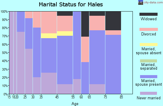St. George marital status for males