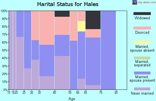St. Mary marital status for males