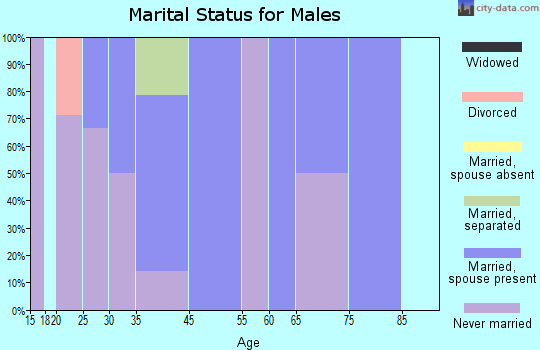 South Greenfield marital status for males