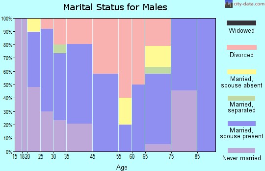 South West City marital status for males