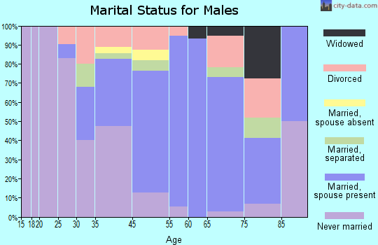 Velda Village Hills marital status for males