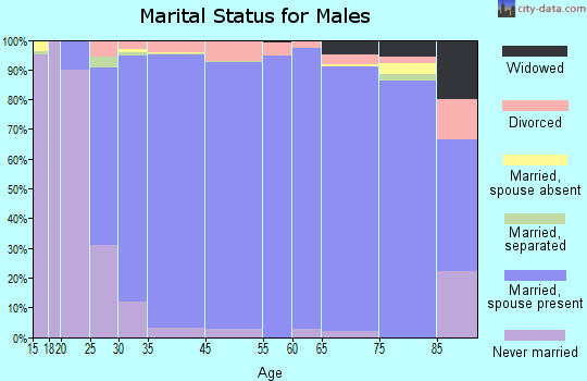 Wildwood marital status for males