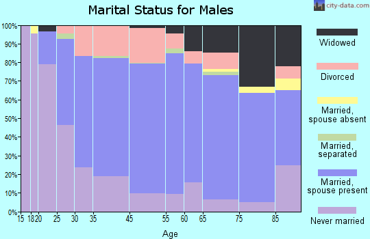 Anaconda-Deer Lodge County marital status for males