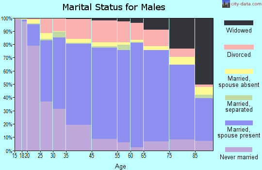 Butte-Silver Bow marital status for males