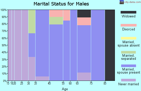 Denton marital status for males