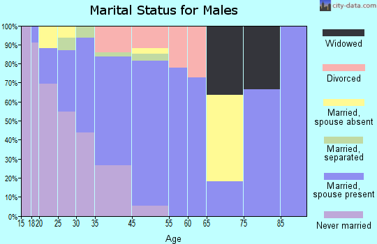 Fort Belknap Agency marital status for males