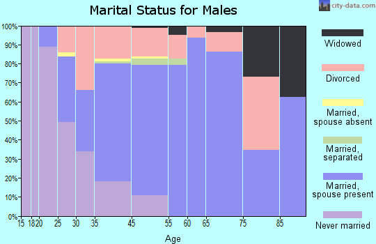 Four Corners marital status for males