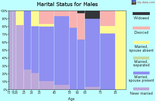 Helena Valley Northeast marital status for males