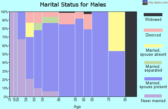 Helena Valley Northwest marital status for males