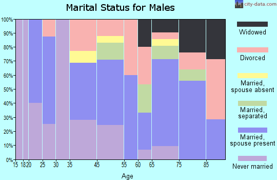 Hot Springs marital status for males