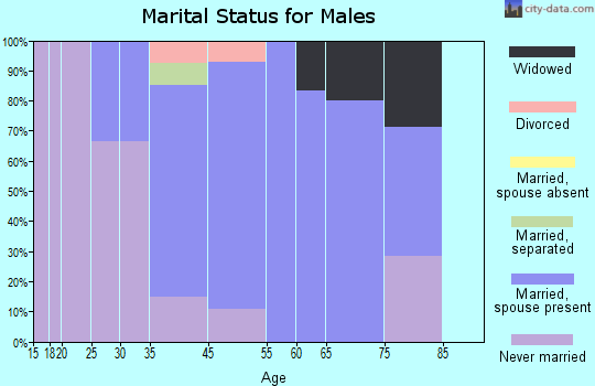 Knife River marital status for males