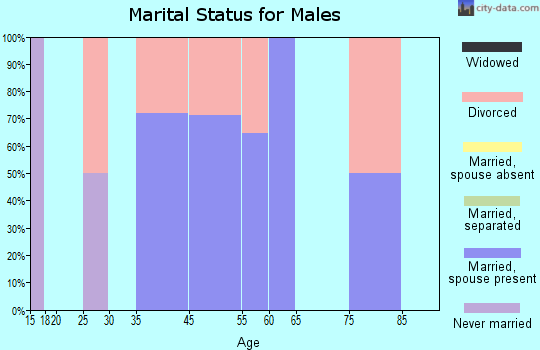 Martin City marital status for males