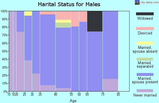 Park City marital status for males