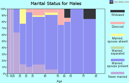 Sun Prairie marital status for males