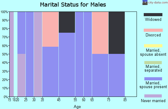 Sun River marital status for males