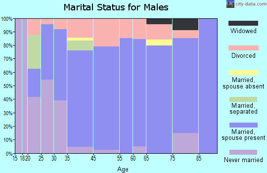Thompson Falls marital status for males