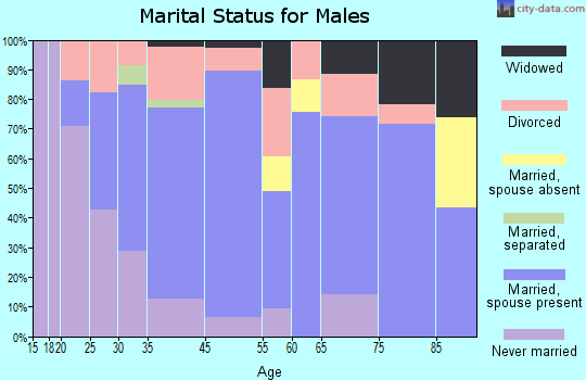 Wolf Point marital status for males