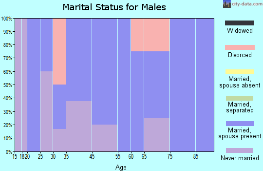 Alexandria marital status for males