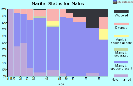 Central City marital status for males
