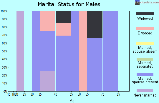 Eddyville marital status for males