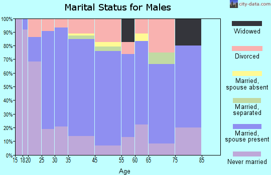 Elm Creek marital status for males