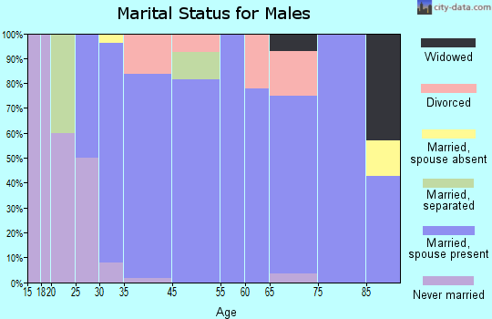 Elmwood marital status for males