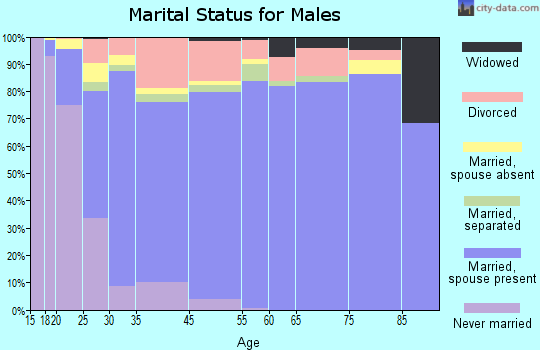 Jacksonville marital status for males